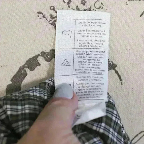 Men's Carhartt green/white check long sleeve button down collar shirt size XL - Picture 14 of 16